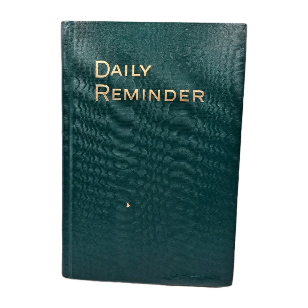 Vintage Wilson Jones Standard Diary Daily Reminder U387 Green Hardcover 1977 USA